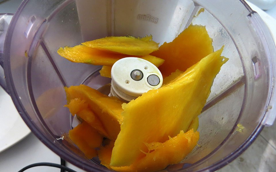 Ponemos el mango en la procesadora